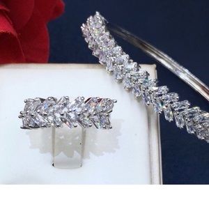CZ Bangle and Ring Set